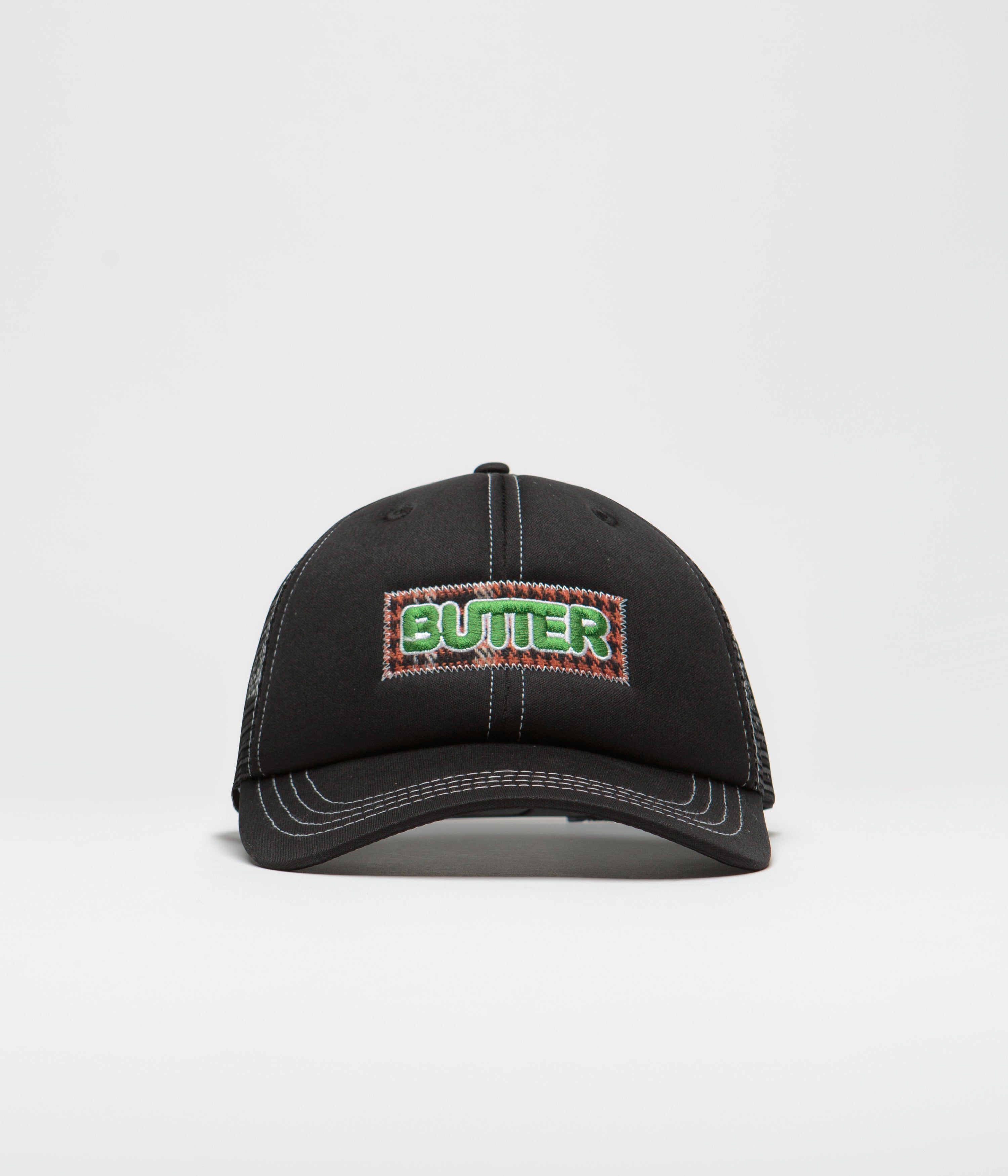 Butter Goods Dougie Trucker Cap - Black | Adjustable Snapback Hat for Men & Women | Perfect for Outdoor Activities, Sports, and Casual Wear