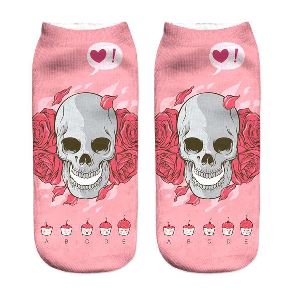 Benefeet Women's Funny Sloth & Unicorn Ankle Socks - 3D Printed Novelty Low Cut Socks for Women - Perfect Gift for Girls, Crazy Sock Day & Costume Parties