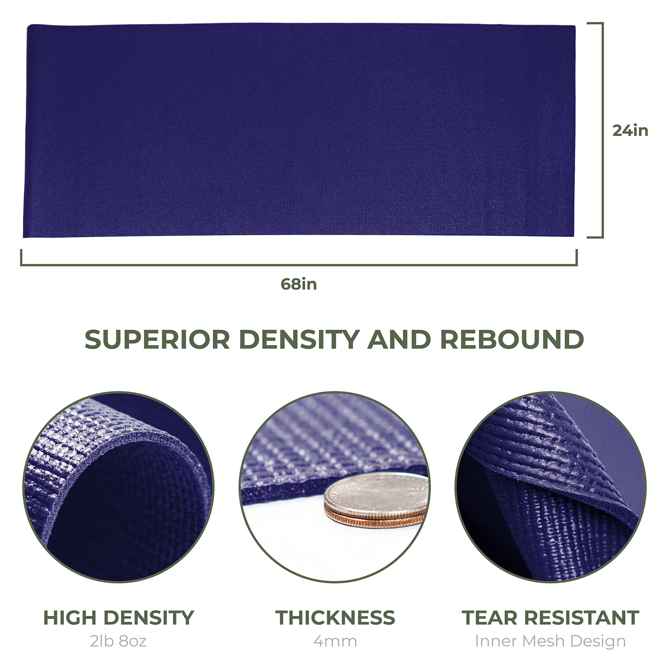 Sunshine Yoga 10-Pack Non-Slip Yoga Mats - 68