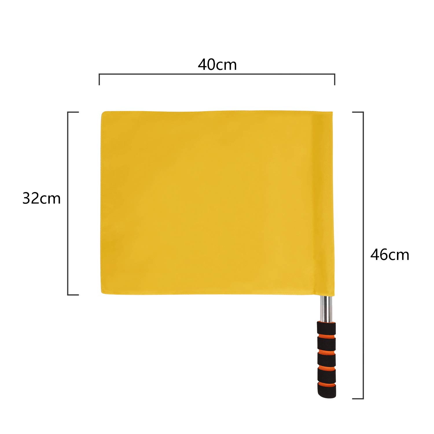 Sports Referee Flags with Stainless Steel Pole - Handheld Signal Flags for Rugby, Soccer, Volleyball, Football - Track & Field Training, Athletic Competition & Linesman Command Flags - Perfect for Outdoor Games, Tournaments & Officiating