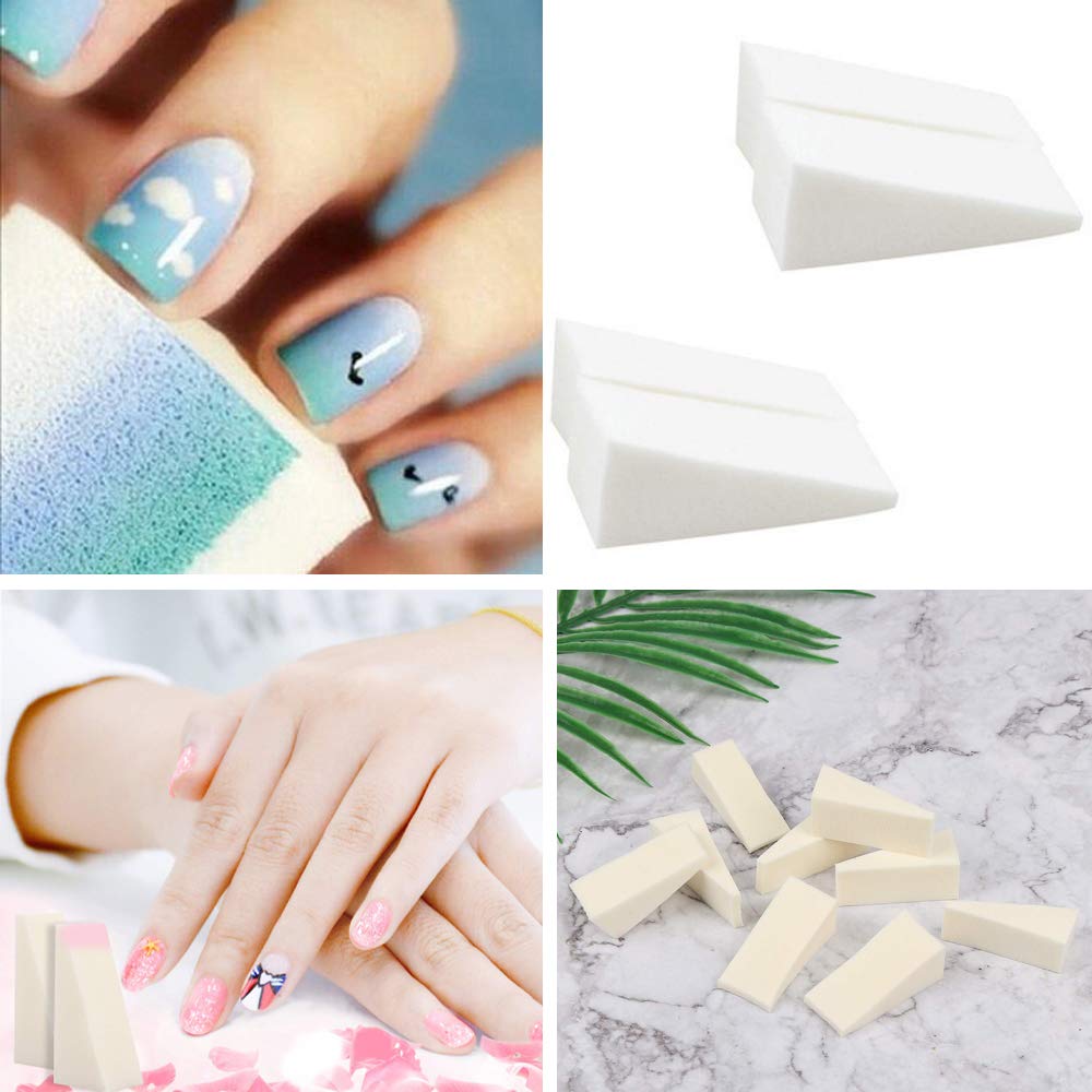 70 Pcs Makeup Wedges Nail Art Sponges - Triangle Cosmetic Blending Sponges for Foundation, Concealer & Beauty Application - Perfect for Professional Makeup, Nail Art & DIY Beauty Projects