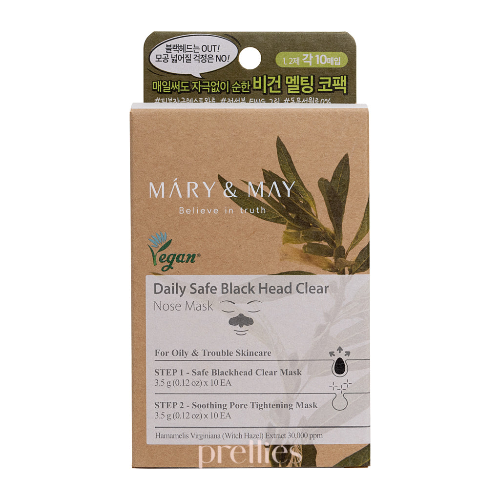 Mary & May Blackhead Removal Nose Mask - 10 Pack | Daily Safe & Gentle Pore Cleansing for Clear Skin | Perfect for Skincare Routine & Acne Treatment