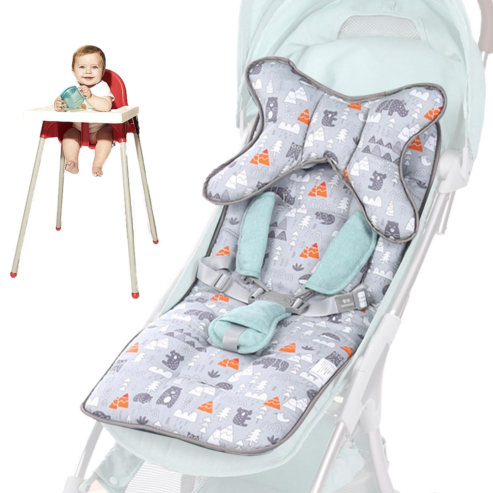 Soft Cotton Pushchair Liner & Stroller Cushion Pad - Breathable Pram Seat Cover for Baby Car Seat, High Chair & Rocker | Perfect for Travel, Shopping & Outdoor Activities