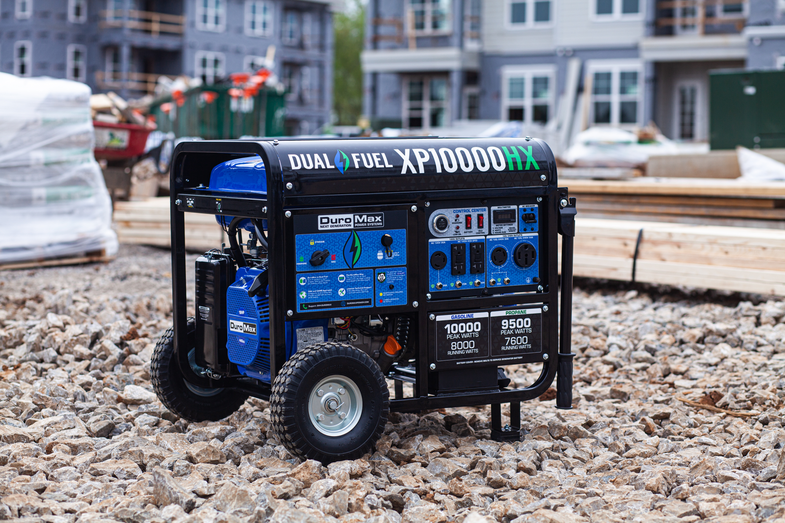 10,000W Dual Fuel Portable Inverter Generator with CO Alert - Reliable Backup Power for Camping, RV, Home & Emergency Use