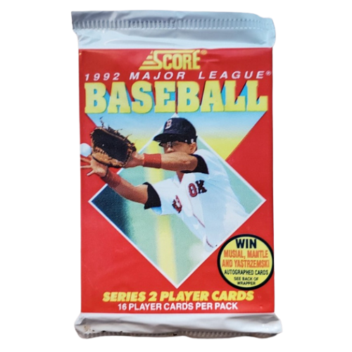 1992 Score Series 2 Unopened Baseball Cards Pack - Vintage MLB Collectibles for Sports Memorabilia & Trading Card Game Enthusiasts