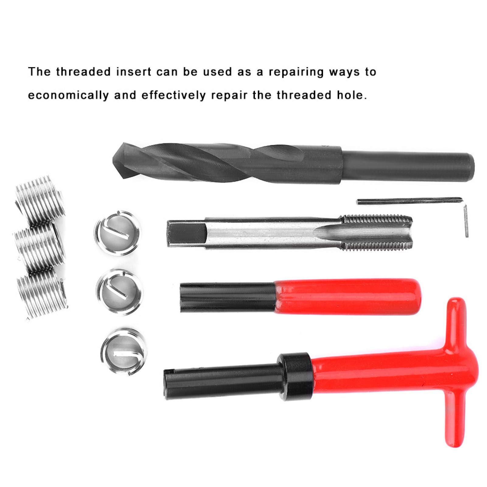 Stainless Steel Threaded Insert Kit & Helicoil Thread Repair Set - Microwave Communication & High Voltage Switchgear Rethreading Tool for Damaged Threads Restoration (Ideal for Industrial Equipment, Automotive, and Electrical Applications)