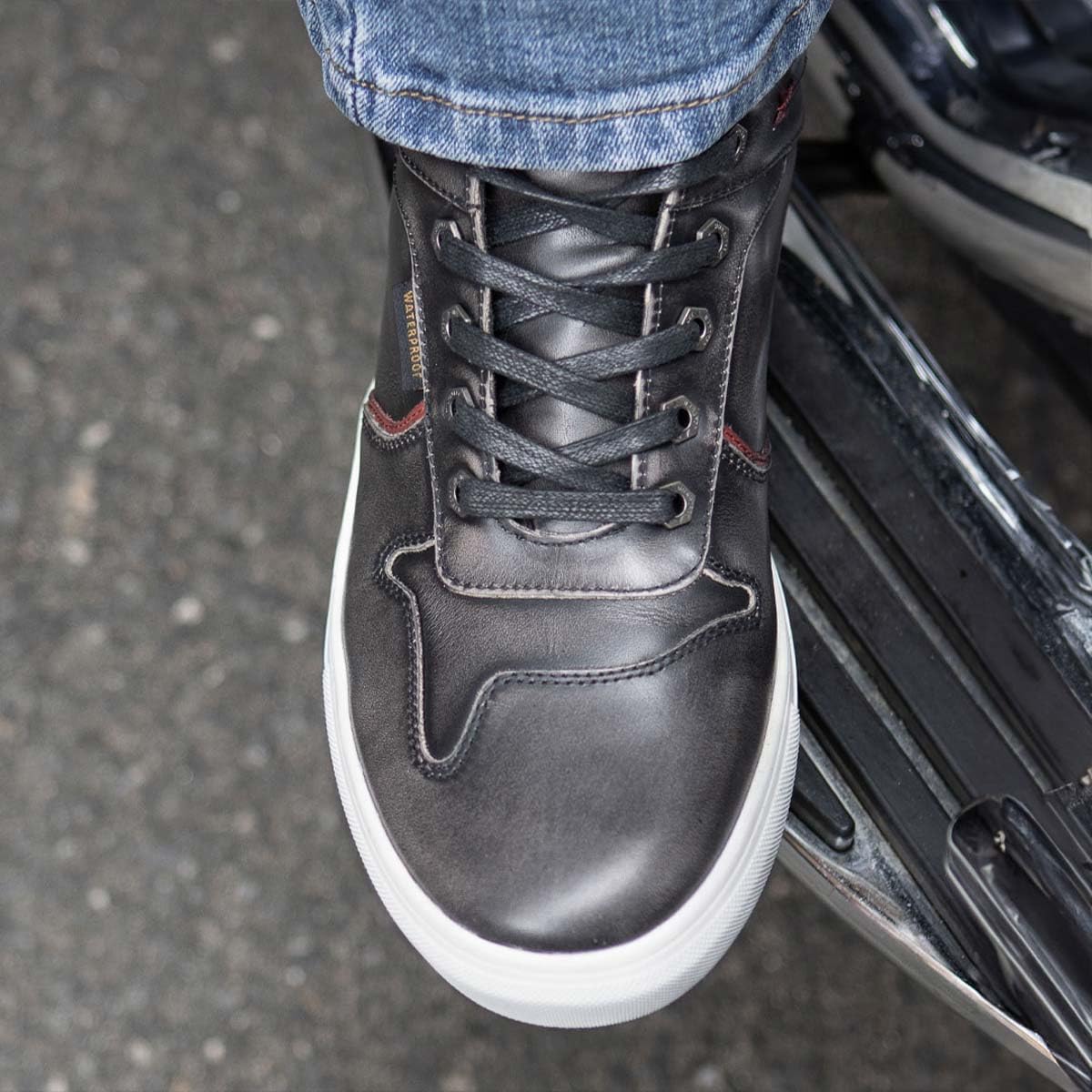 Milwaukee Leather Men's Motorcycle Shoes - Reinforced Street Biker Boots for Casual Riding (Leather/Suede/Canvas) Size 10 - Perfect for Urban Commuting & Weekend Cruising