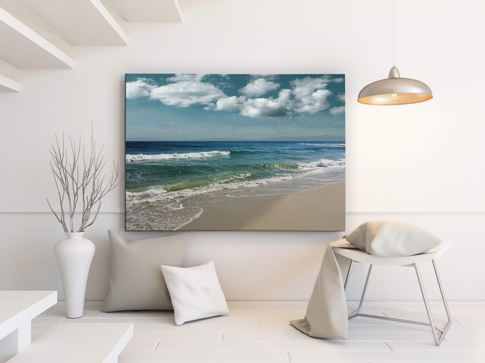 Majestic Waves Beach Wall Art - 24x32 Inch Coastal Decor for Home, Office, Bedroom & Living Room | Perfect for Beach House, Vacation Rental & Coastal Theme Interior Design | Renditions Gallery (19288-2432)