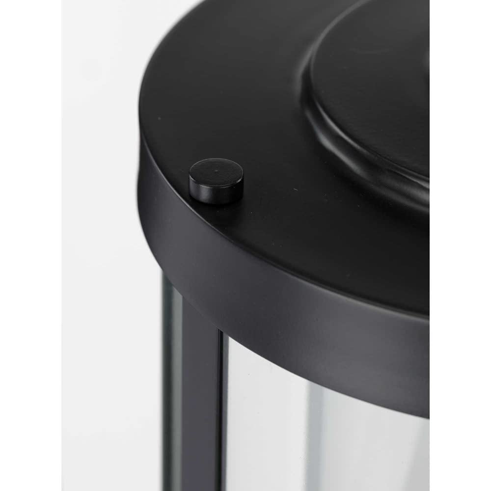 Progress Lighting Irondale Collection 1-Light Clear Glass Craftsman Outdoor Post Lantern Light Matte Black - Durable Weatherproof Exterior Light for Porch, Garden, Pathway & Entryway Lighting