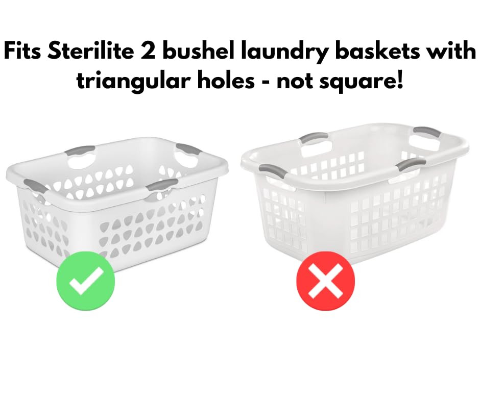 2 Tier Laundry Basket Holder - Narrow Space Saving Design with Original Top for Bedroom, Bathroom & Closet Organization