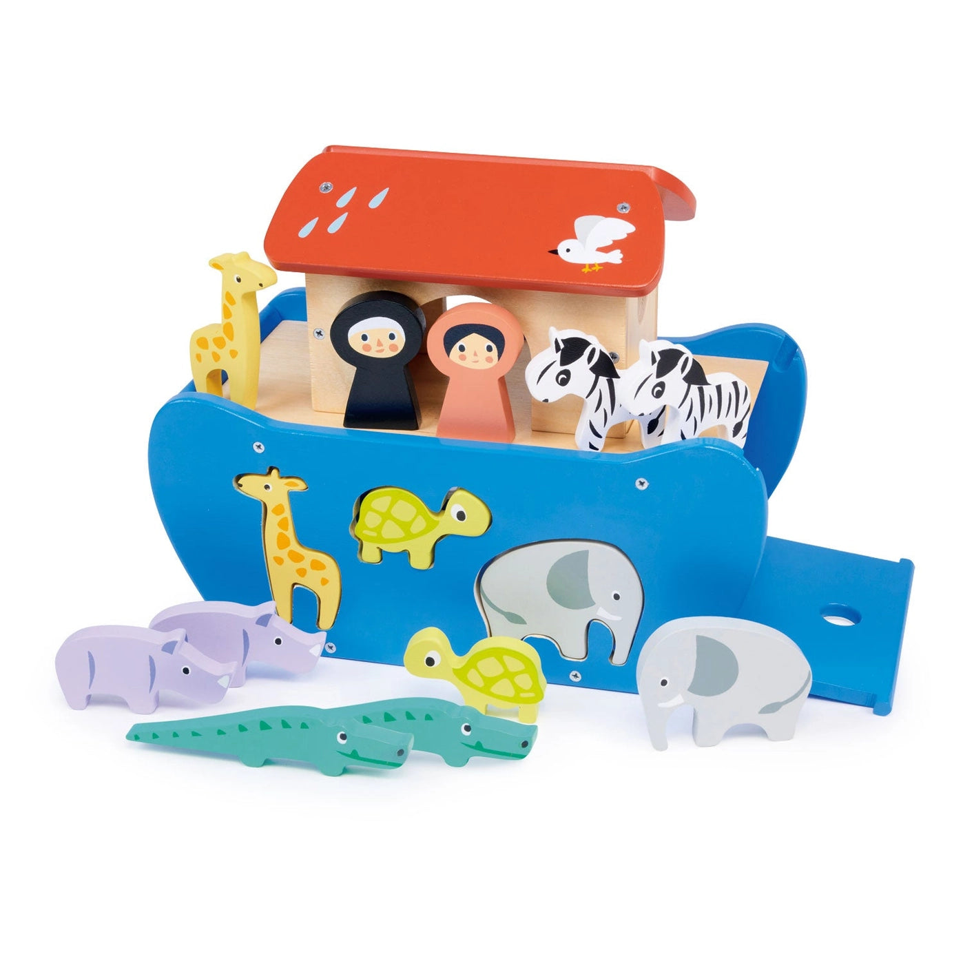 Wooden Shape Sorting Animal Ark Toy - Montessori Learning Toy for Toddlers & Kids - Educational Shape Sorter for Early Childhood Development - Perfect for Home, Classroom & Daycare Play