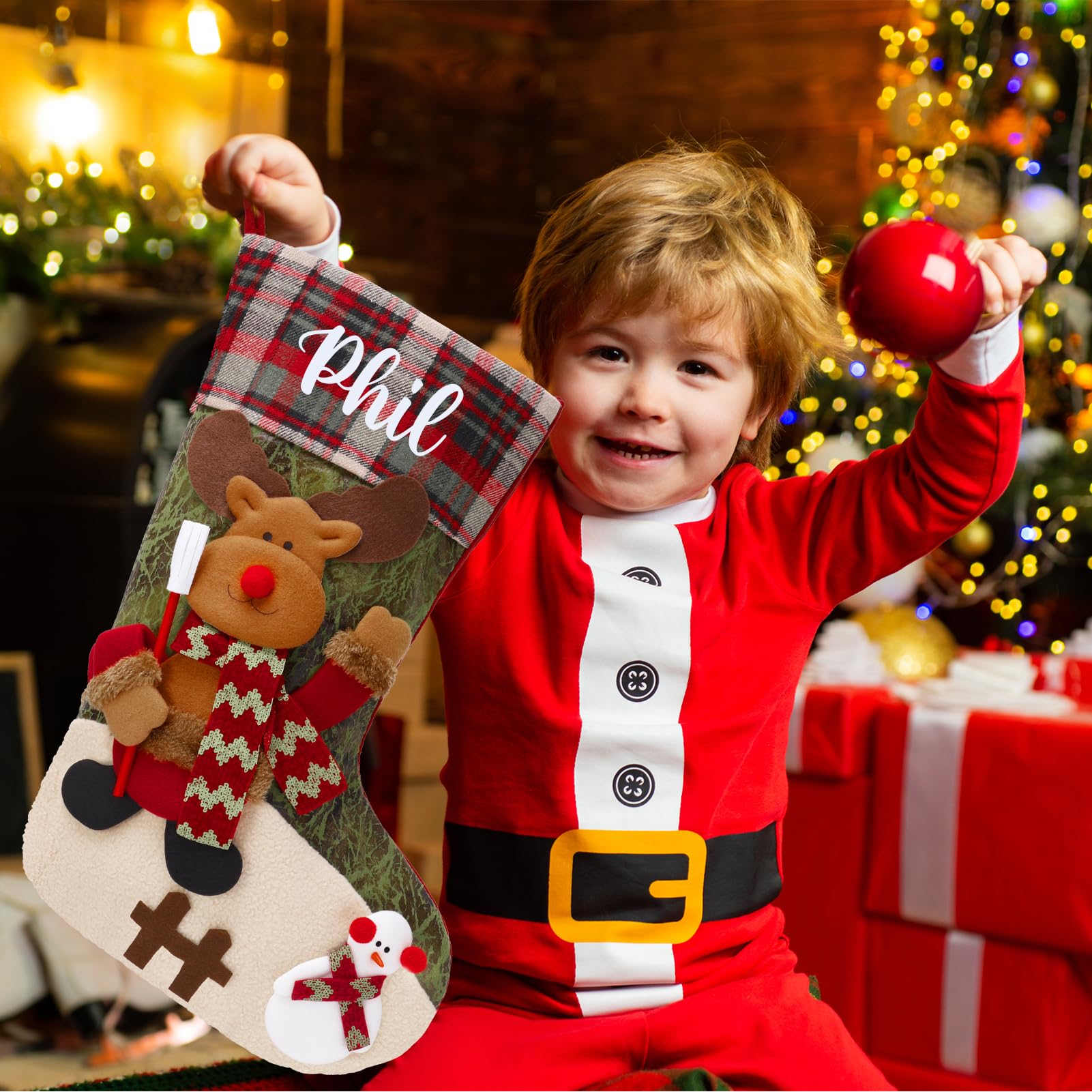 Personalized Christmas Stockings with Name - Custom 18