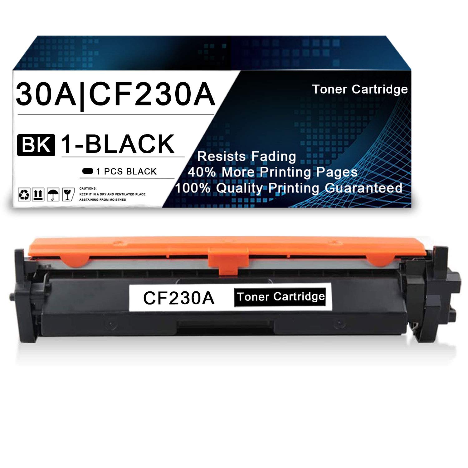 HP CF230A Compatible Toner Cartridge - 1 Pack Black 30A for LaserJet Pro Printers | Office & Home Use