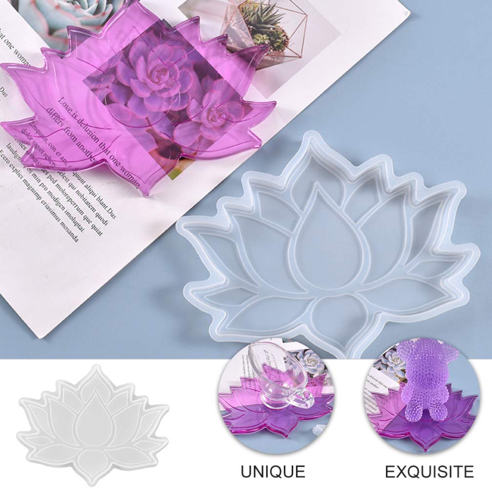 Premium Silicone Resin Molds for Coasters, Trays & Flower Epoxy Casting - DIY Craft Decoration for Home, Office & Wedding Decor