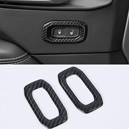 Jeep Wrangler JL Door Lock Cover 2018-2022 | ABS Carbon Fiber Trim | Interior Upgrade