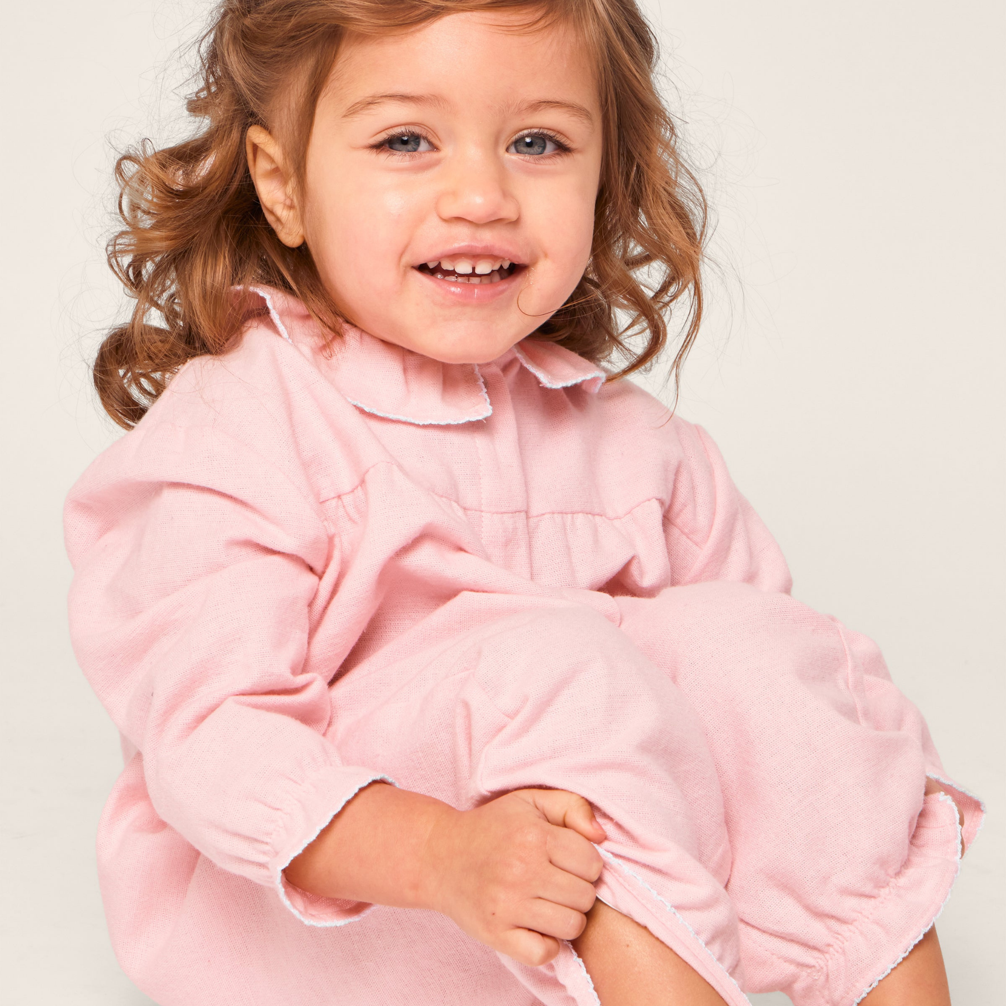 Pink Baby Flannel Madeline Romper - Soft & Cozy Infant Jumpsuit for Girls - Perfect for Playtime, Photo Shoots & Casual Outings