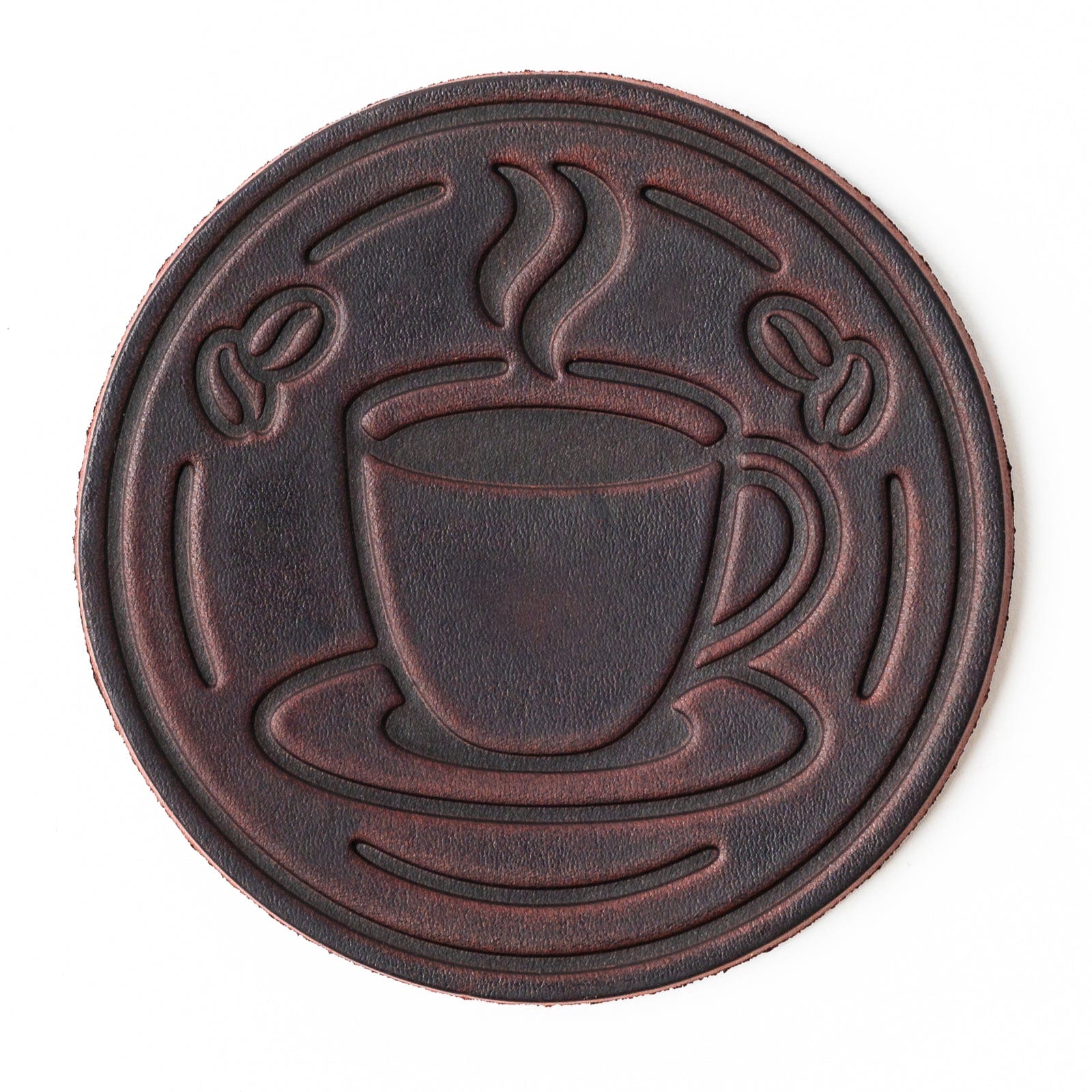 Premium Leather Coasters Set of 4 - Absorbent Drink Pads for Coffee, Tea & Wine - Elegant Home & Office Bar Accessories