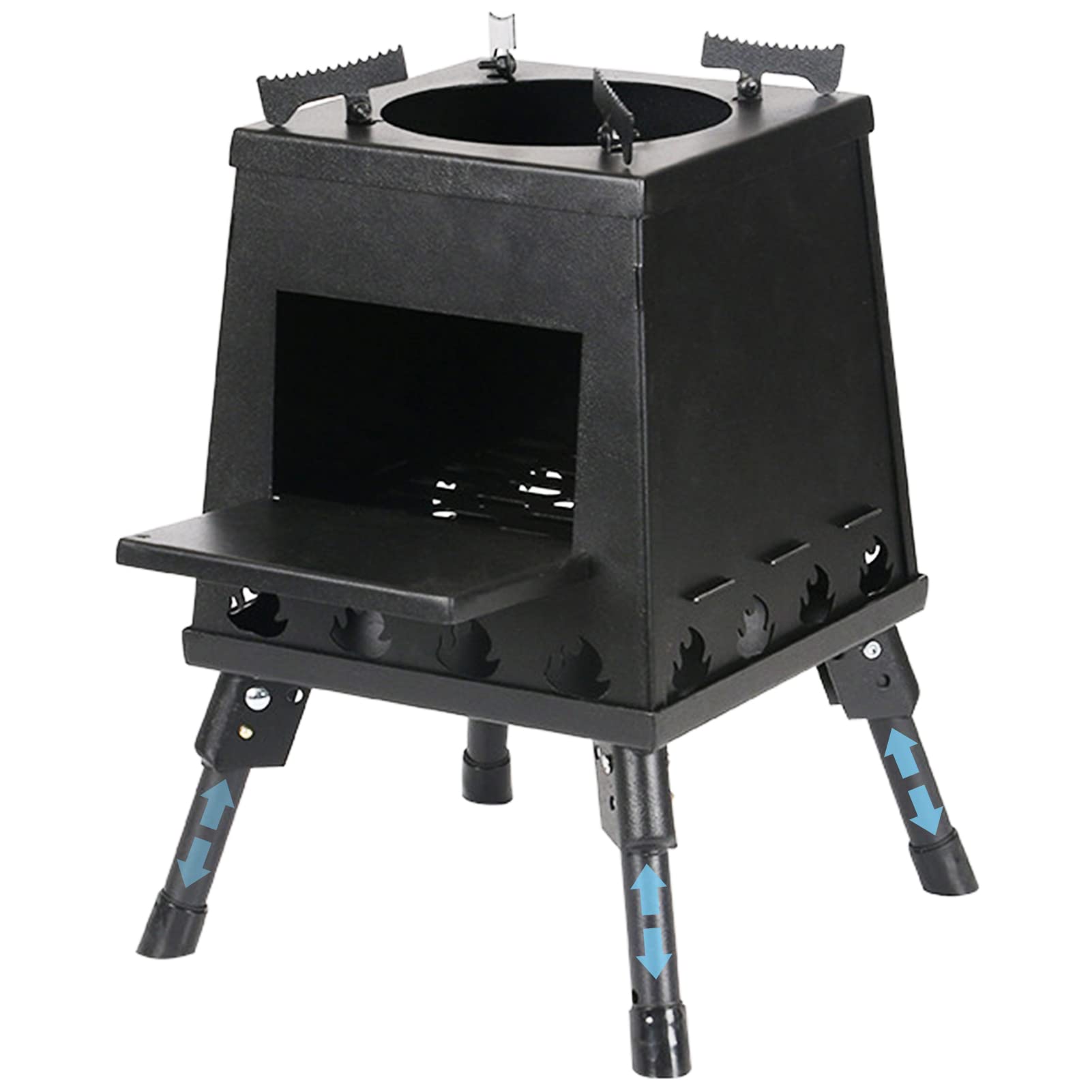Portable Stainless Steel Wood Stove for Outdoor Camping, Hiking, Picnic & Backpacking - Compact Folding Grill & Furnace for Cooking, Heating & Survival Gear