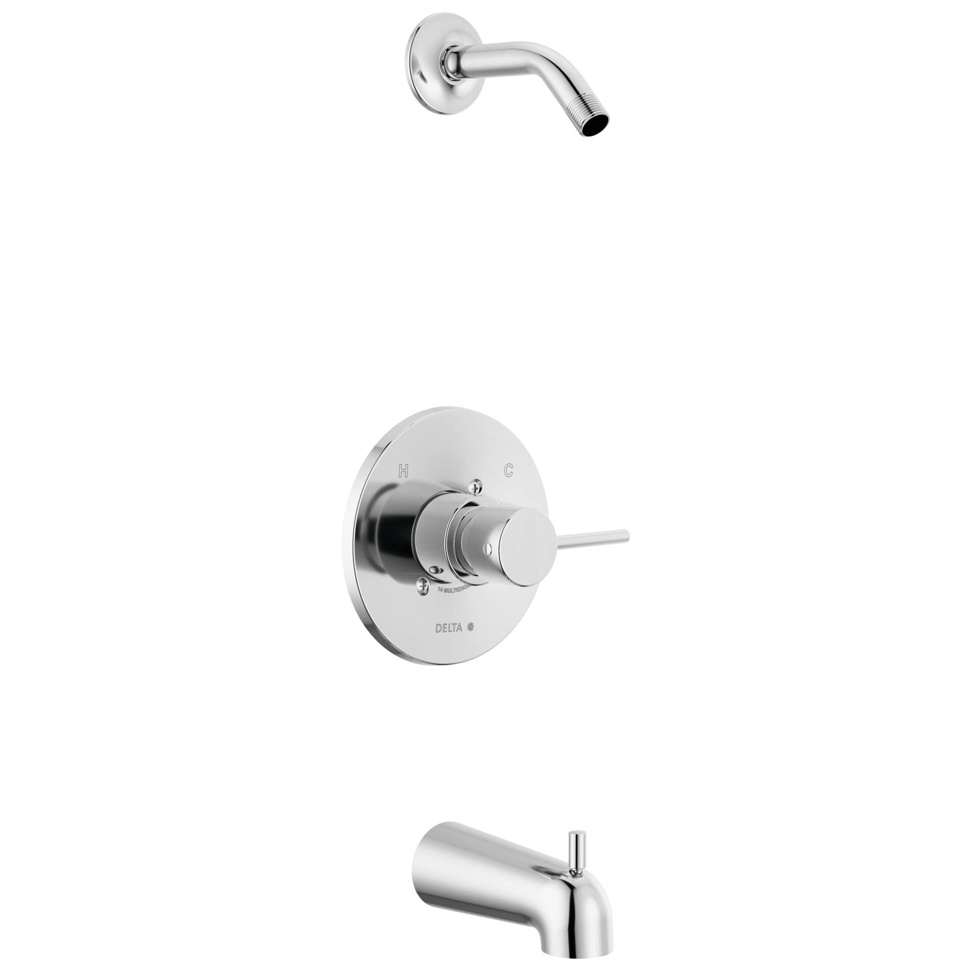 Delta Faucet T14459-LHD-PP Modern Chrome Tub and Shower Faucet Set with Shower Trim Kit - Bathroom Fixtures for Bathtub and Shower - Chrome Finish Shower Handle (Shower Head and Valve Not Included) - Perfect for Bathroom Renovation and Modern Home Upgrade