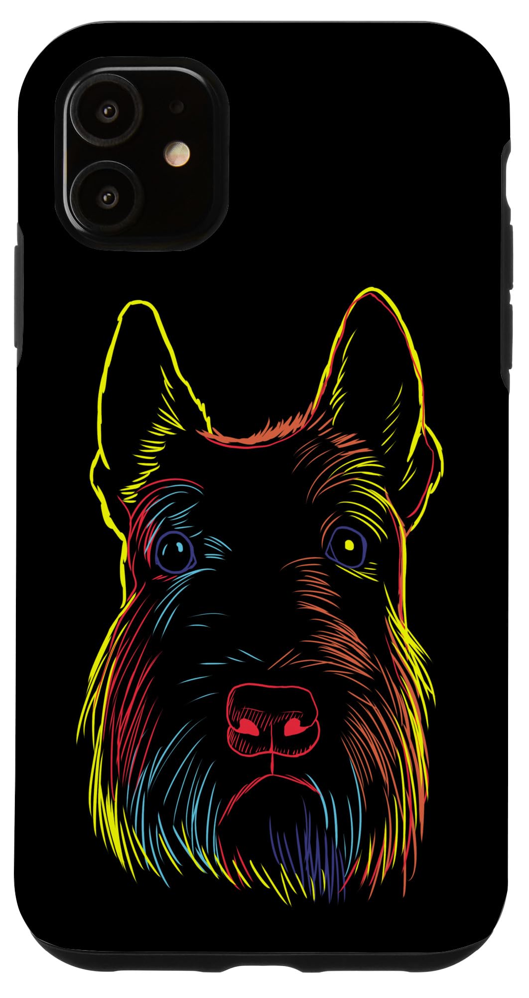 Colorful Scottie Dog Scottish Terrier iPhone 11 Case - Cute Protective Cover for Everyday Use, Travel & Gifts