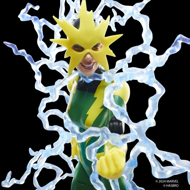 Electro (Francine Frye) Spider-Man Marvel Legends Retro Collection 6-Inch Action Figure - Collectible Toy for Superhero Fans, Display & Role Play