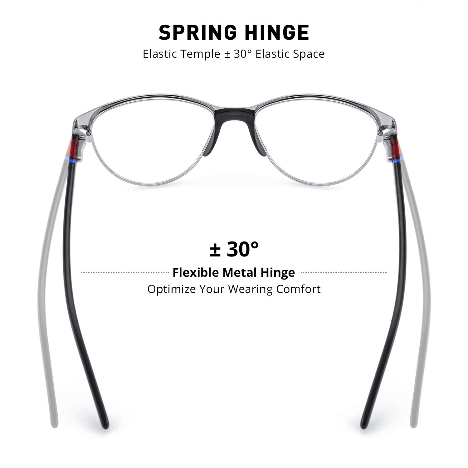 Stylish Acetate Reading Glasses for Women - Retro Cat Eye Computer Glasses with Spring Hinges & Comfortable Acetate Frames | Perfect for Reading, Office Work & Screen Time