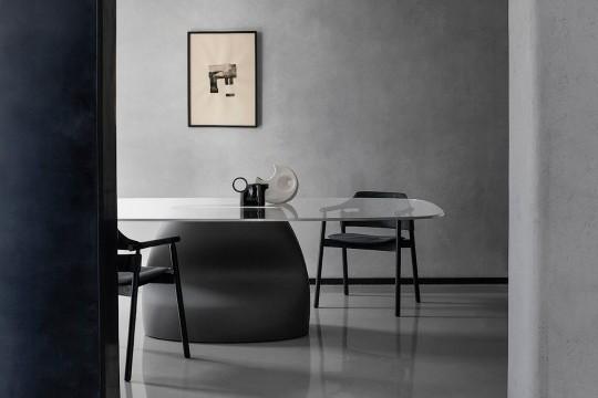Midj Gran Sasso Modern Dining Table - Solid Wood Kitchen Table for 6-8 People - Perfect for Family Dinners & Entertaining Guests