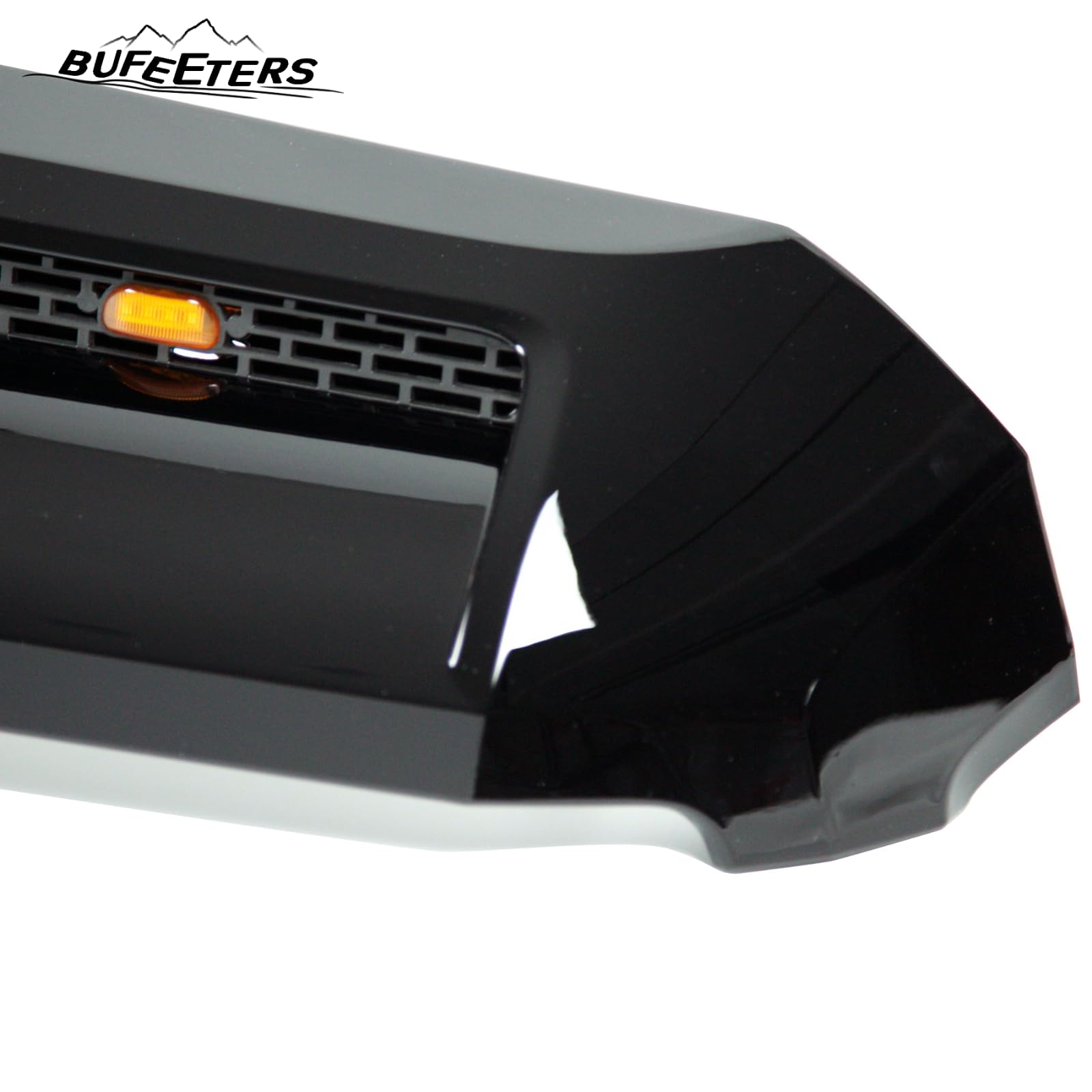 Toyota Tundra Hood Scoop with LED Lights (2014-2021) - Gloss Black Front Upper Air Vent for Improved Engine Cooling & Off-Road Style