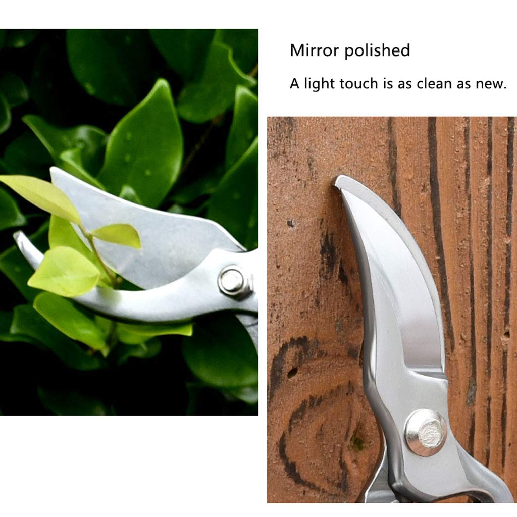 Premium Stainless Steel Gardening Shears with Fraxinus Mandshurica Wooden Handle - Sharp, Labor-Saving Pruning Shears for Bonsai, Flowers & Plants - Ideal for Home Gardeners & Professional Landscaping Tools