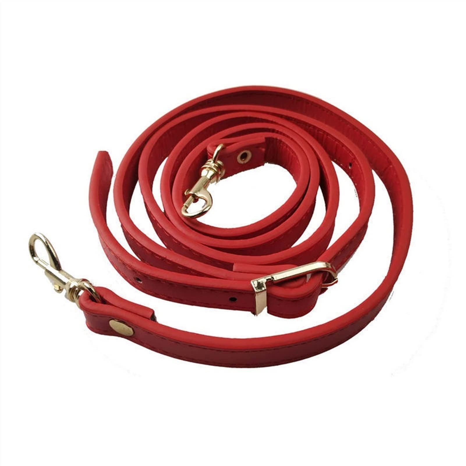 Fashionable Adjustable PU Leather Shoulder Bag Strap for Women - DIY Handbag Handle Replacement, Belt Buckle Accessory (Red, Silver) - Perfect for Work, Travel & Everyday Use