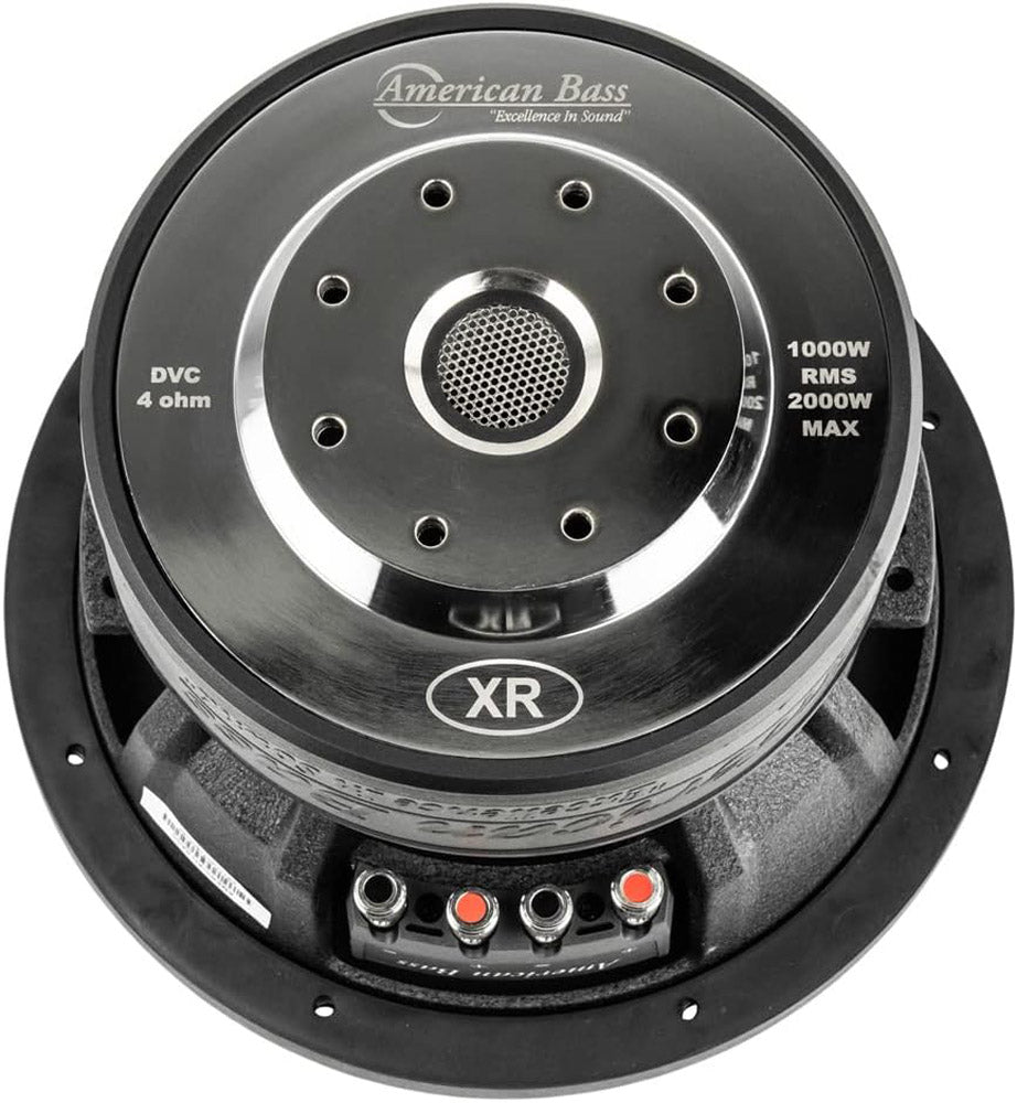 American Bass XR10D4 10 Inch 1000W RMS (2000W Peak) Dual 4 Ohm Car Subwoofer - Powerful Bass for Car Audio Systems, Perfect for Trucks & SUVs