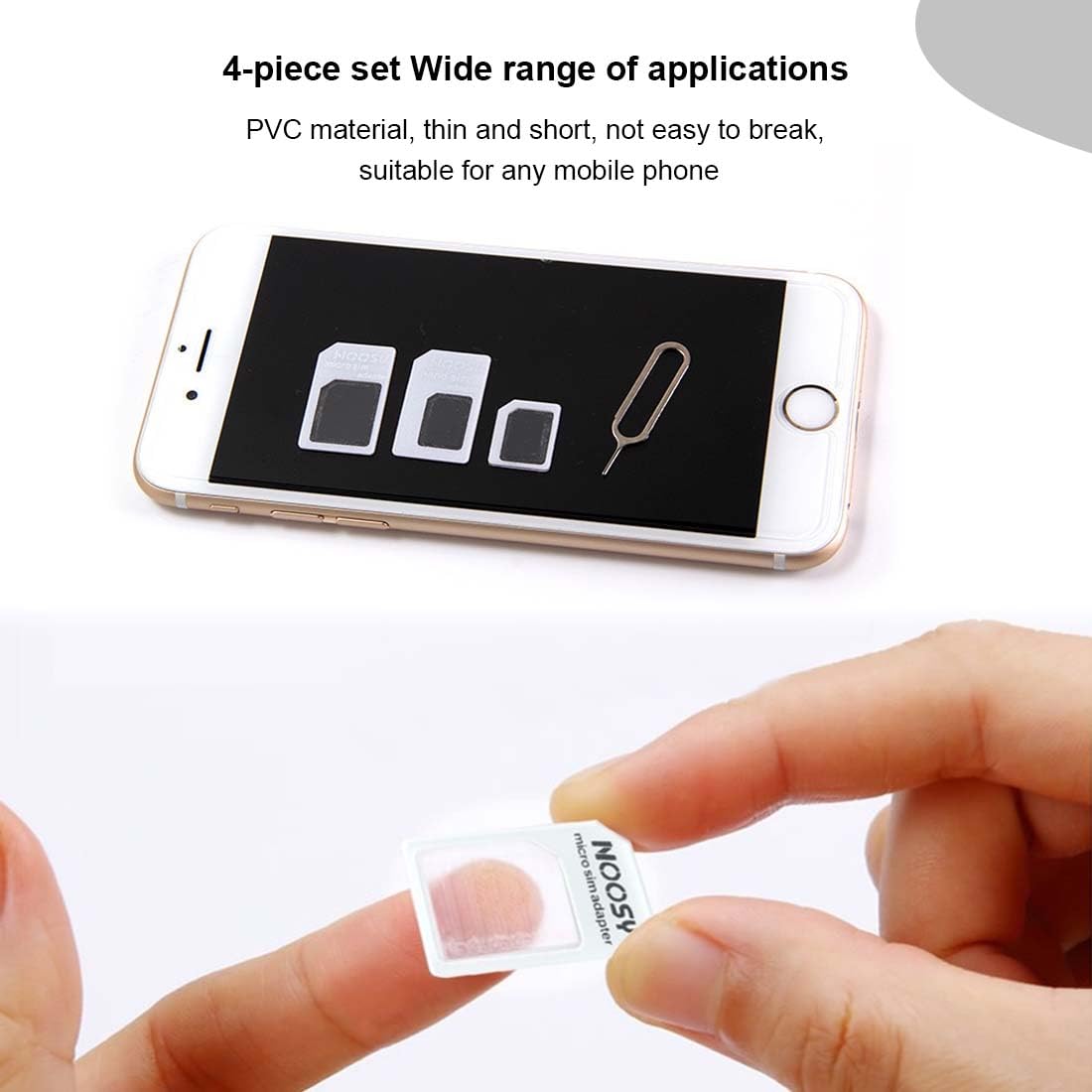 XPEX 3-in-1 SIM Card Adapter Kit - Nano/Micro/Standard SIM Adapter with Eject Tool for iPhone, Samsung & Smartphones | Perfect for Travel, Business & Switching Carriers