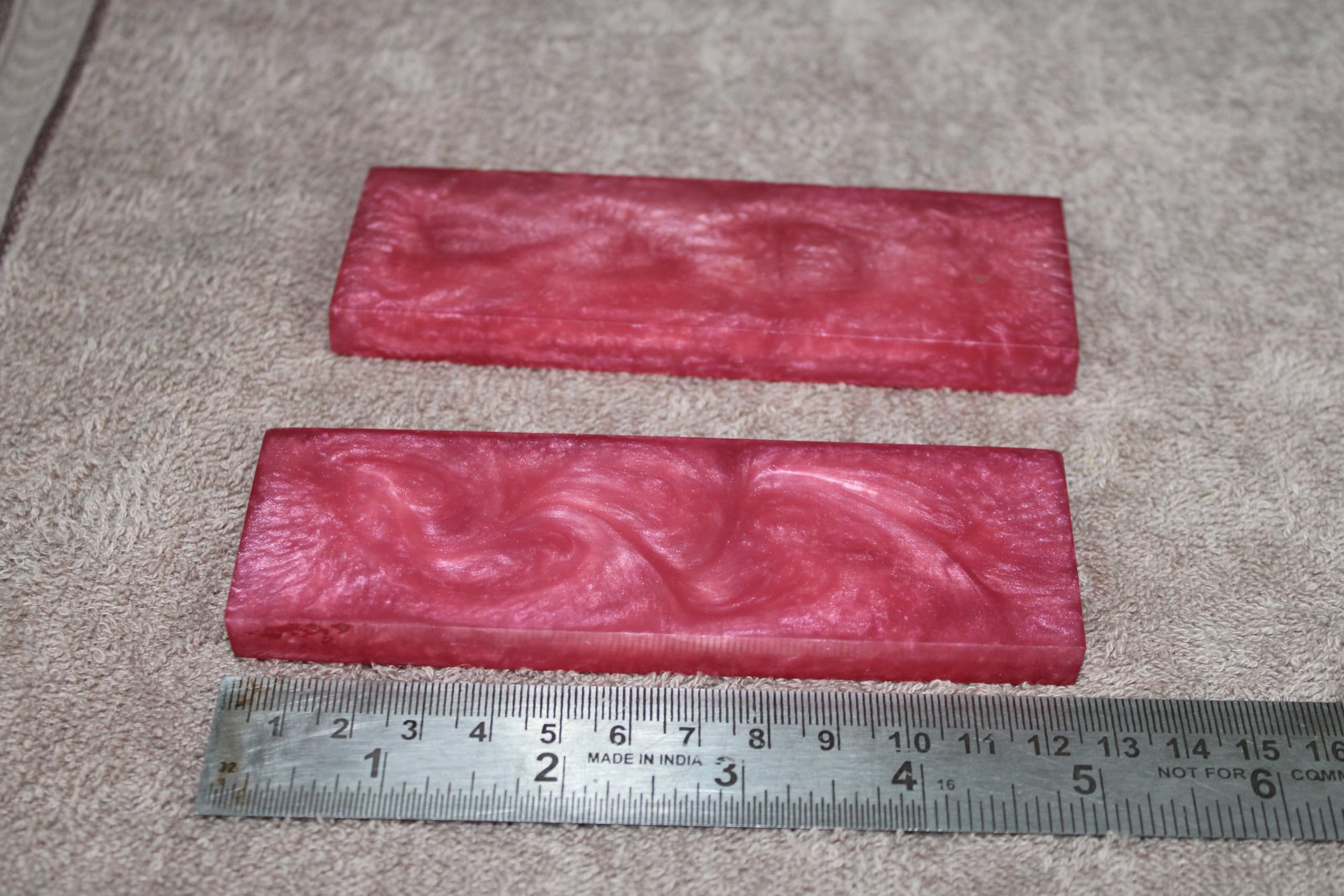 Exotic Flamingo Resin Scales for DIY Knife & Gun Handle Decoration - Premium Timber Handle Plates for Musical Instruments - Perfect for Custom Crafting, Woodworking, and Unique Gift Making