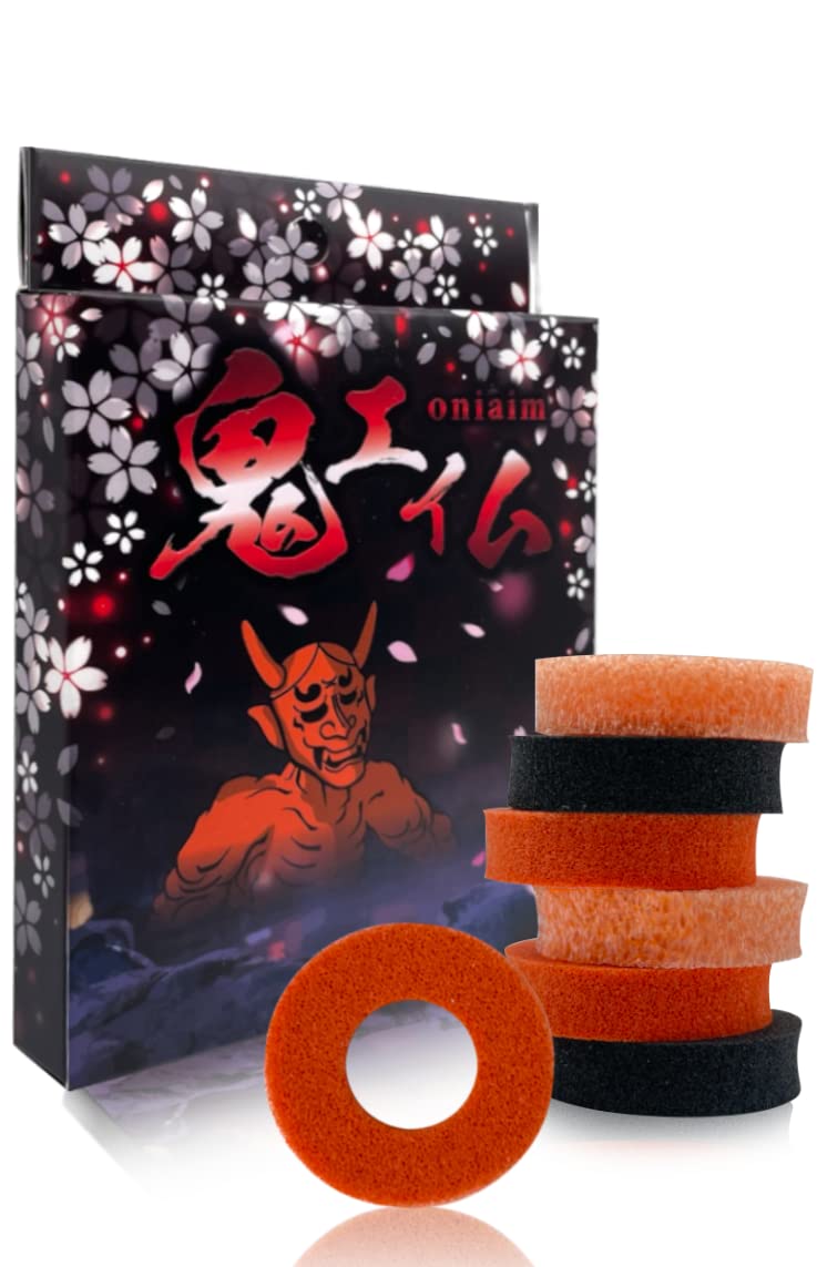 OniAim Orange Demon Precision Rings - 6 Pack (3-Level Assorted) for PS5, PS4, Xbox Series, PC Gamepads & Switch Pro Controllers | Japan-Made Motion Control Accessories | Improve Aim Assist for FPS, Battle Royale & Competitive Gaming