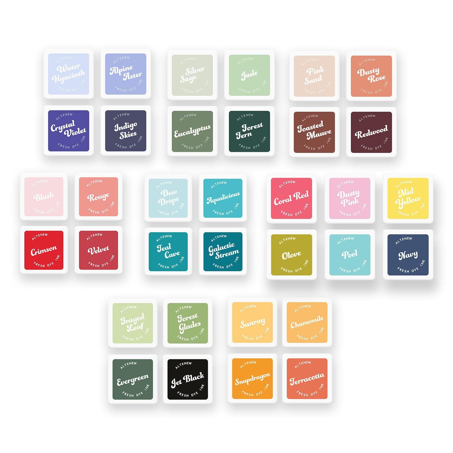Vibrant Mini Dye Ink Cube Set - 12 Assorted Colors for Card Making, Scrapbooking & DIY Crafts - Perfect for Stamping, Coloring & Mixed Media Art Projects
