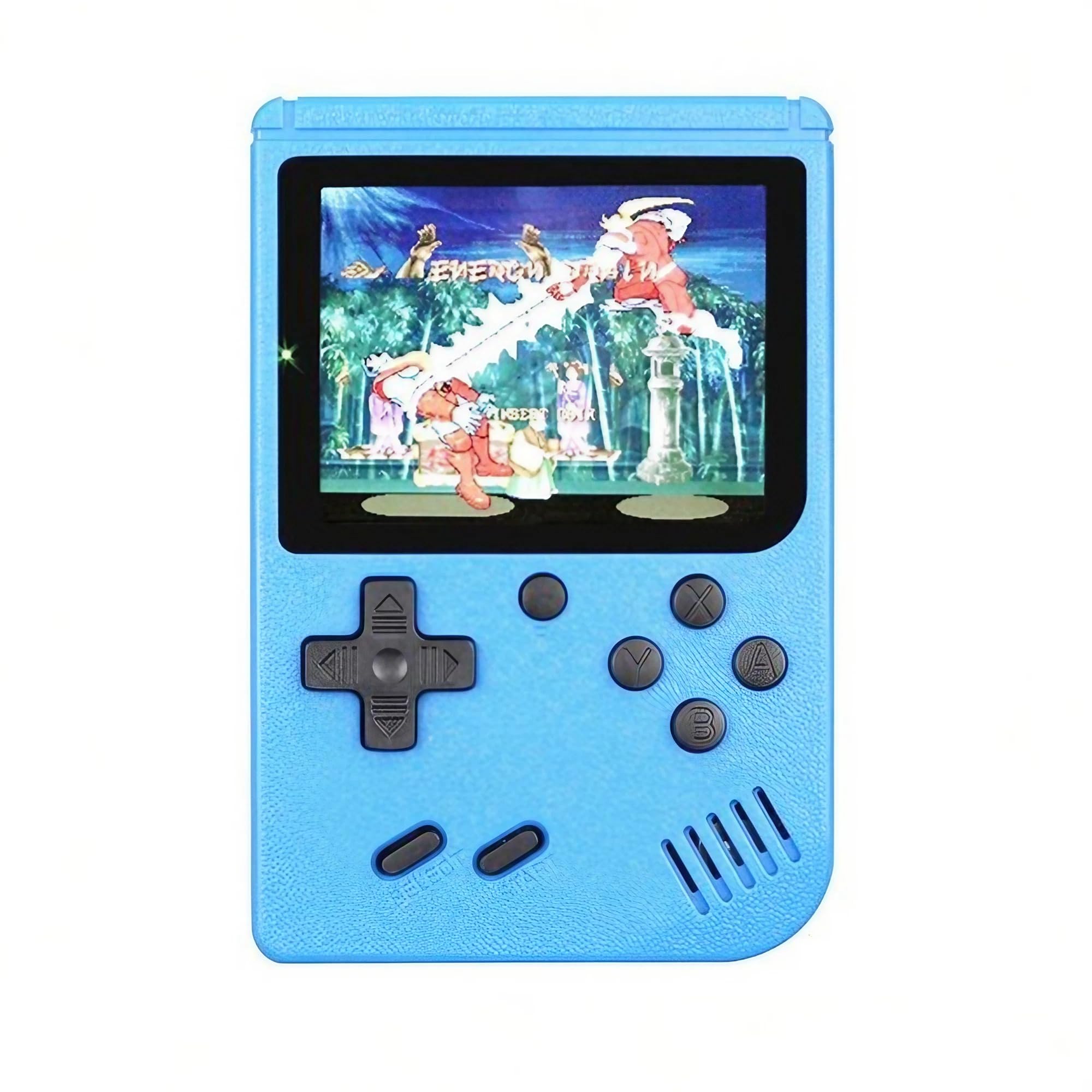 ZOMTOP Retro 8-Bit Portable Mini Handheld Game Console - 3.0 Inch Color LCD, Built-in 500 Classic Games, TV Output (Blue) - Perfect for Kids Gift, Travel Entertainment & Nostalgic Gaming Experience