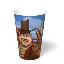 SVS-12-W 12-Ounce Disposable Hot Paper Cups for Vending Machines - Poker Themed Design, 4.534