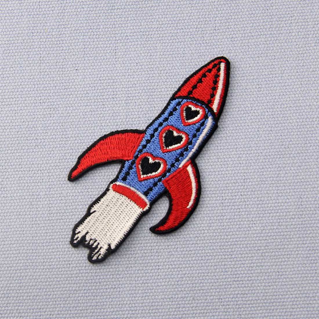 NASA Rocket Space Shuttle Embroidered Patch - Iron On or Sew On Emblem for Jackets, Hats & Backpacks - Collectible Astronaut Badge for Space Enthusiasts & Cosplay Costumes