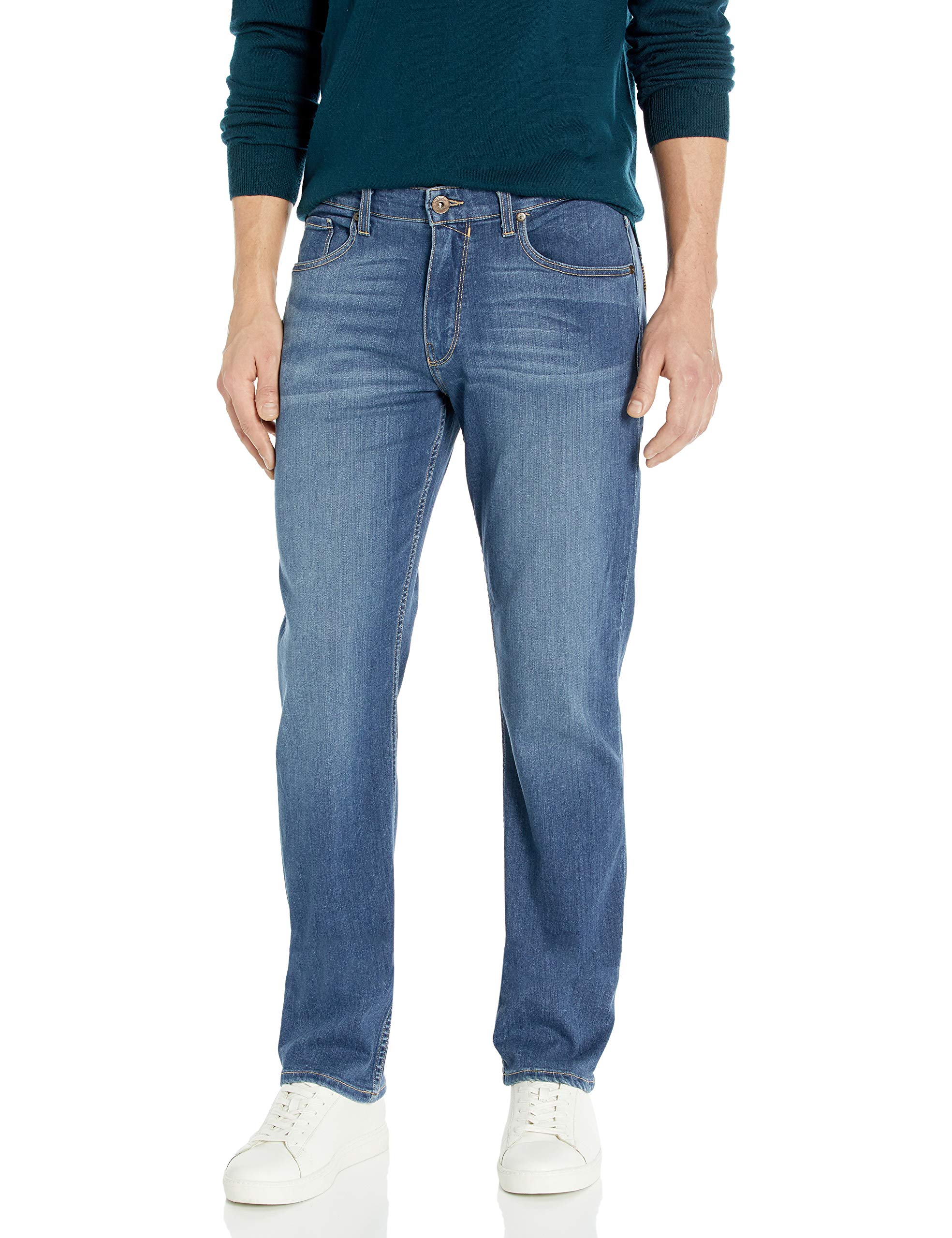 PAIGE Men's Normandie Birch Jeans - Slim Fit Stretch Denim Pants for Casual Wear & Office | Comfortable Straight Leg Trousers for Everyday Style