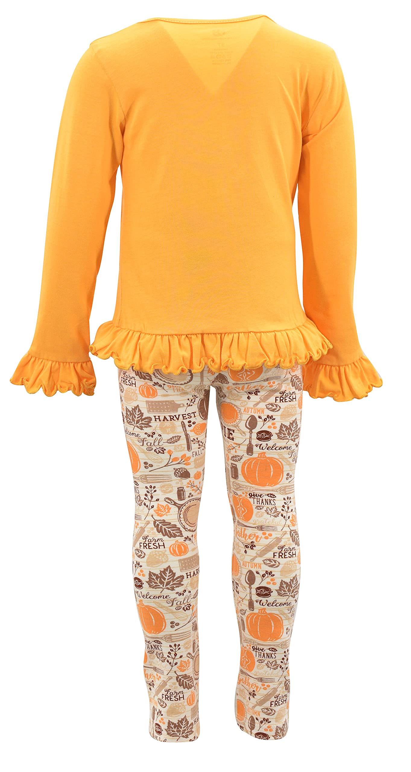 Girls 2-Piece Leggings Outfit with Ruffle Waist - Toddler Clothes Set for Playtime