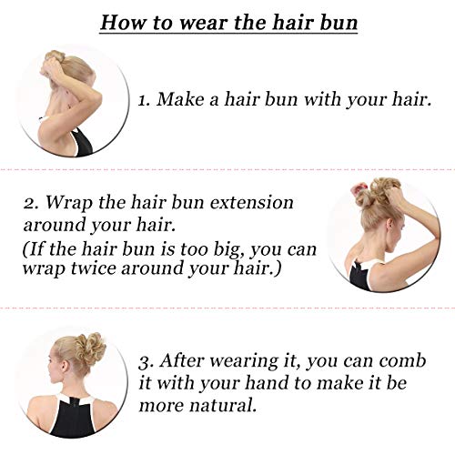 Messy Bun Hair Extension for Curly Hair - Clip-in Updo Hairpiece for Women | Perfect for Weddings, Parties & Everyday Styling