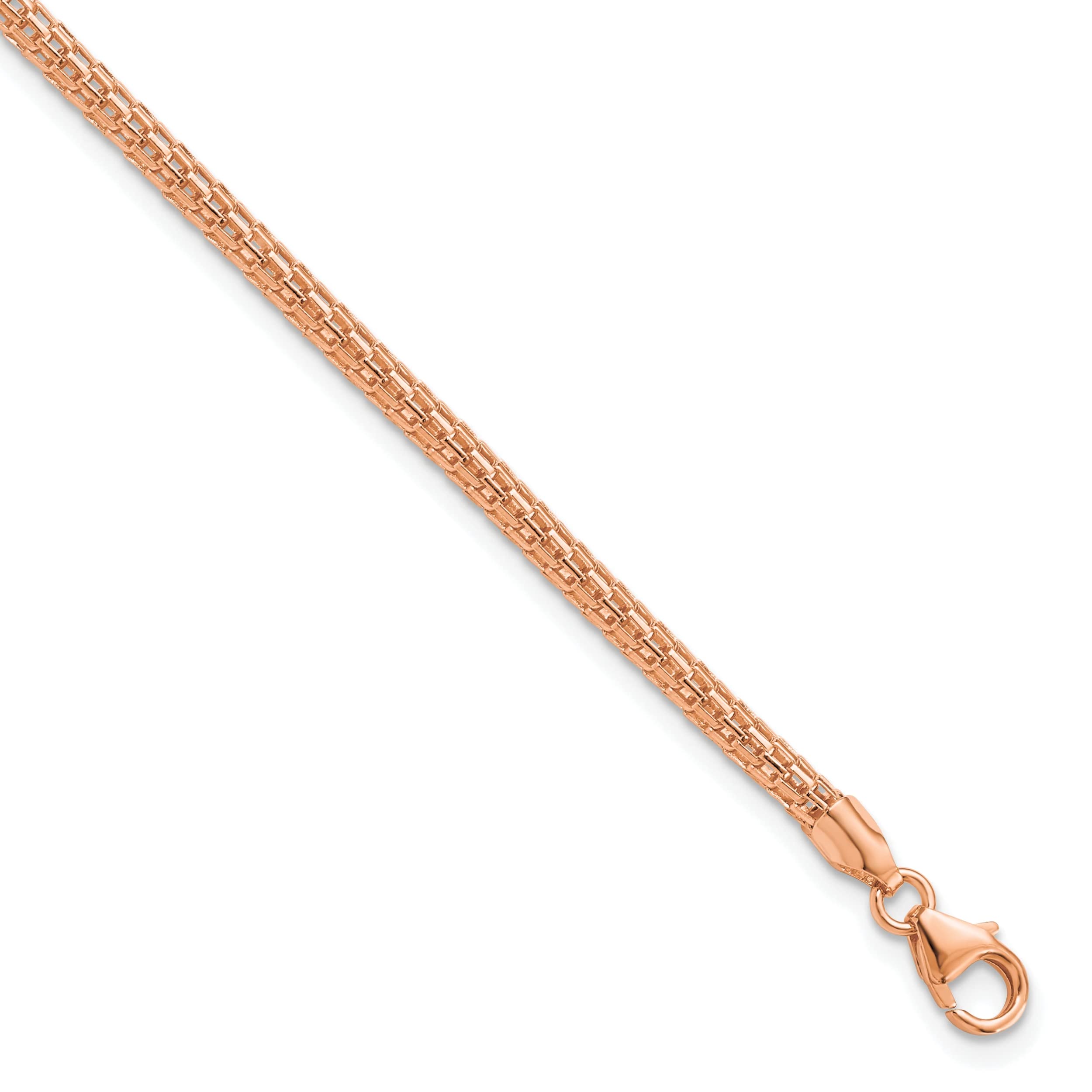 Elegant Bijou Sterling Silver Rose Gold Plated Fancy Bracelet for Women - Perfect for Parties, Weddings & Date Nights
