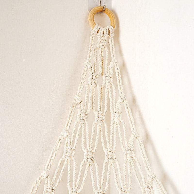 Handmade Macrame Toy Hammock for Kids - Soft Cotton Rope Swing Chair for Nursery, Bedroom & Playroom - Perfect for Stuffed Animals, Dolls & Toys
