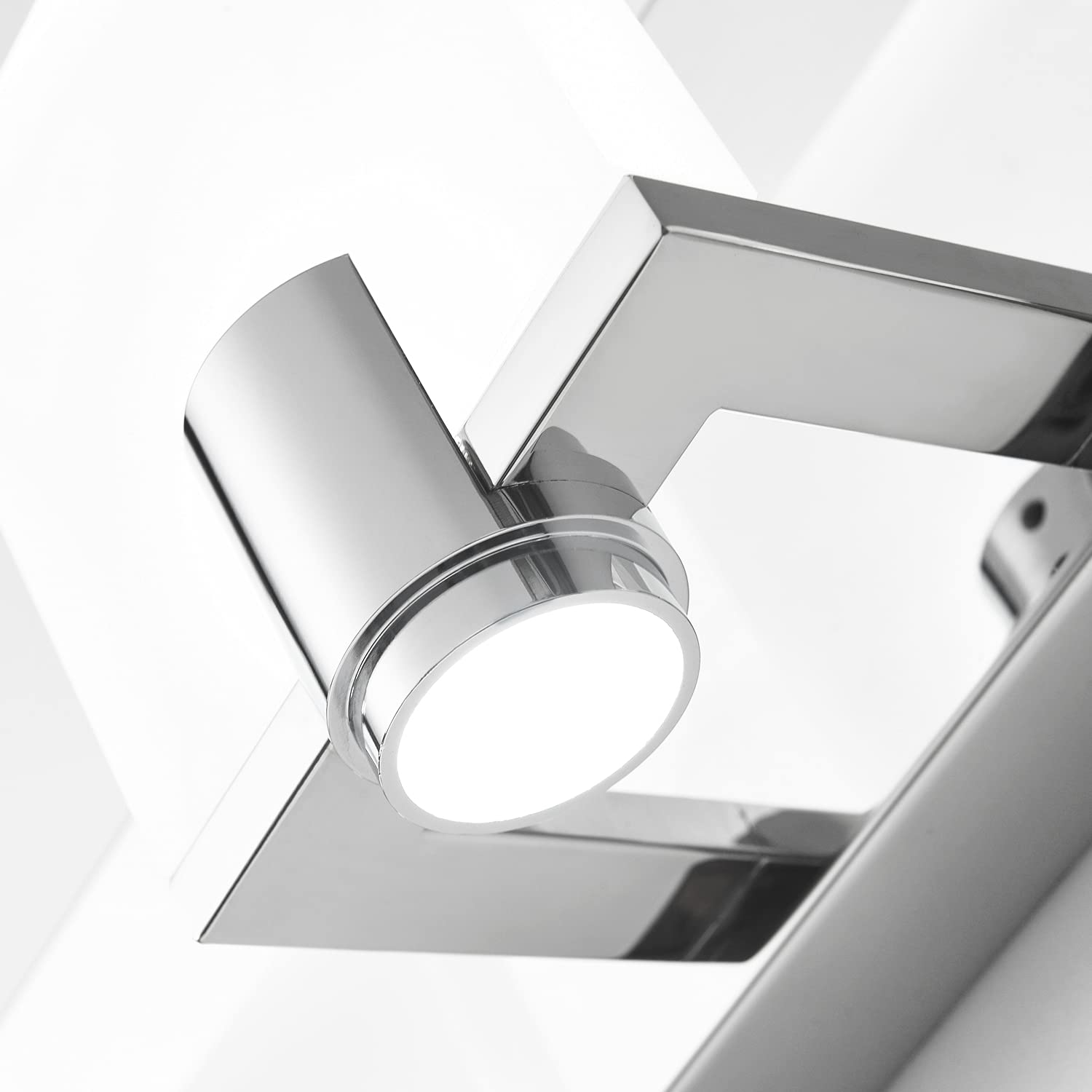 Dimmable LED Bathroom Vanity Lighting - Modern 5-Light Fixture with Gloss Chrome Finish for Mirror Illumination | Perfect for Master Bath, Powder Room & Spa-Style Decor