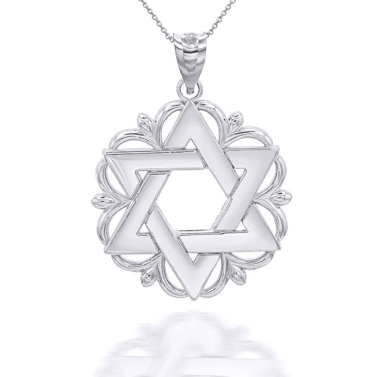 925 Sterling Silver Star of David Pendant Necklace - Jewish Judaica Charm for Men & Women - Elegant Religious Jewelry Gift for Hanukkah, Bar Mitzvah & Everyday Wear