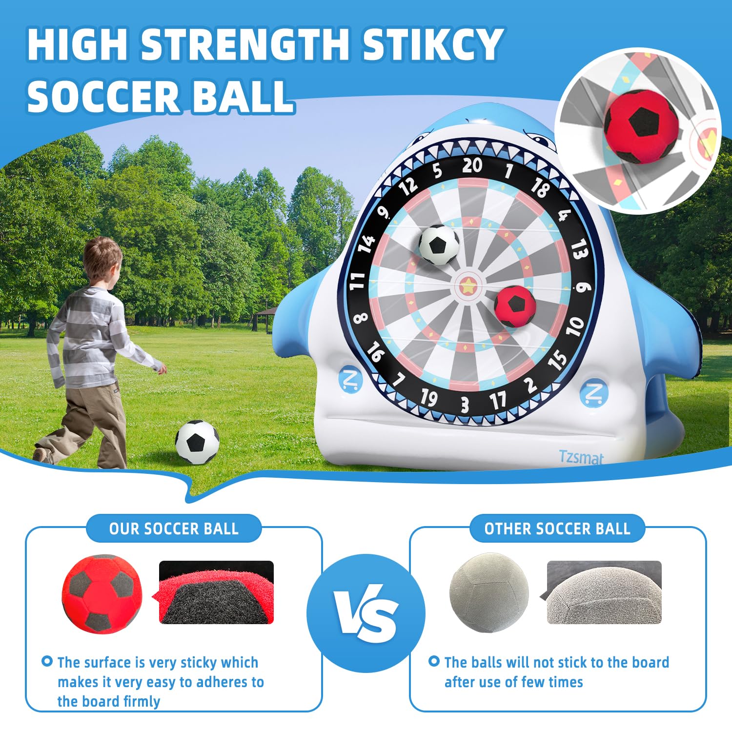 **Giant Inflatable Soccer Dartboard - Outdoor Yard Games for Adults & Kids - Perfect for Carnivals, Parties, and Backyard Fun**