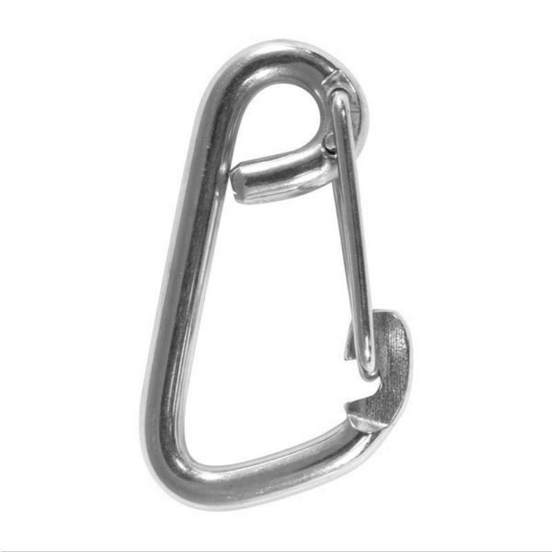 BLA Asymmetric Snap Hooks - 80mm Stainless Steel Heavy Duty Carabiner for Outdoor Gear, Climbing, Keychains & Pet Leashes