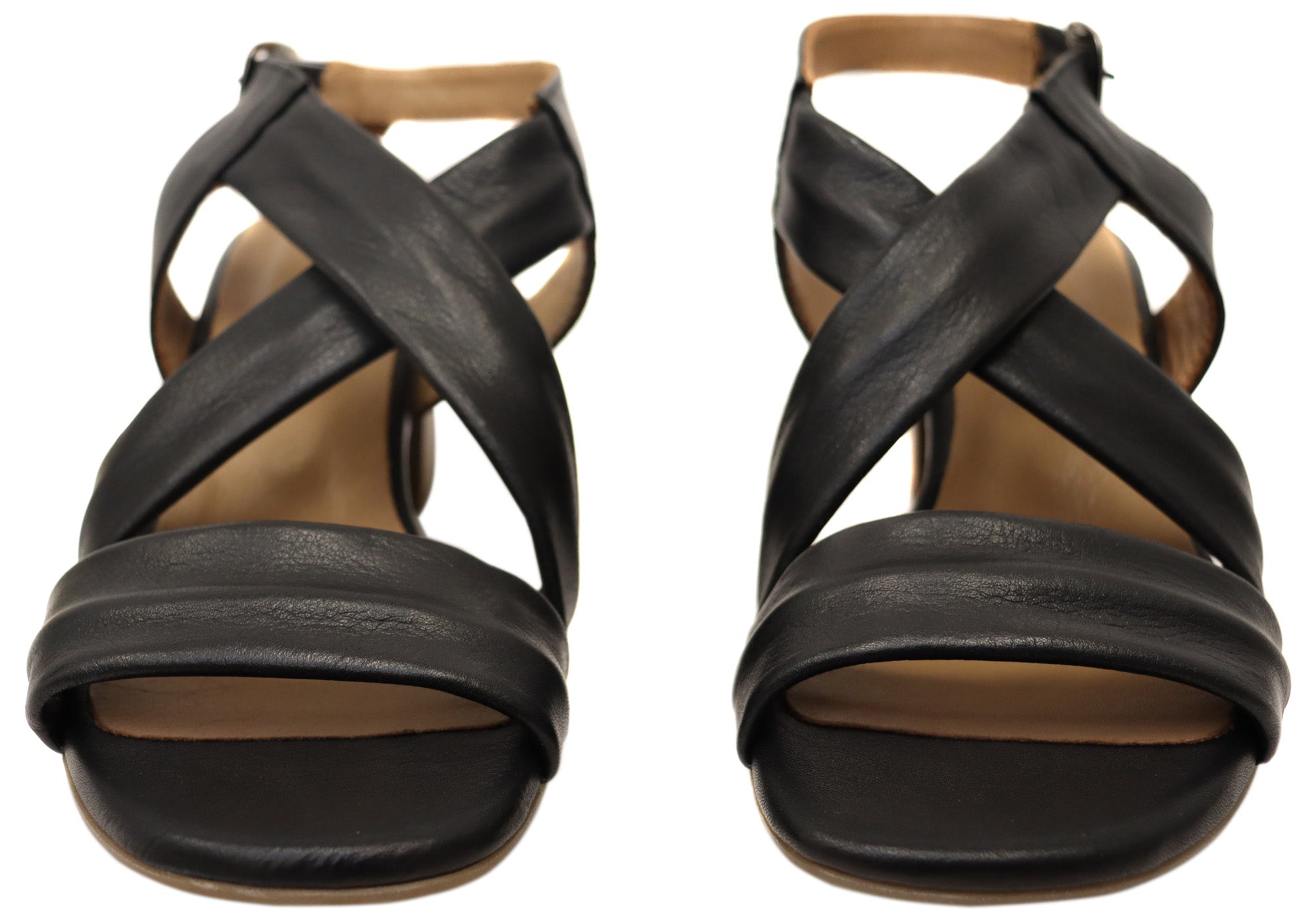 Orizonte Auckland Women's Comfortable European Leather Mid Heel Sandals - Perfect for Office, Wedding & Summer Outfits