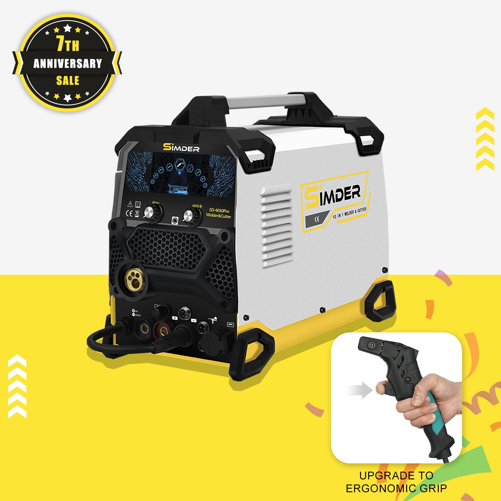SSimder Upgraded SD 4050Pro (2024) 10-in-1 Aluminum Welder & Cutter Kit - Professional Metal Fabrication Tool for DIY, Automotive Repair & Home Improvement Projects