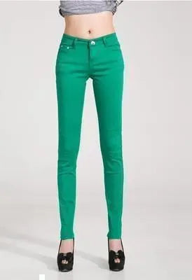 Stylish Women's Skinny Jeans in Trendy Grass Green - Perfect for Casual Outfits, Date Nights & Everyday Wear